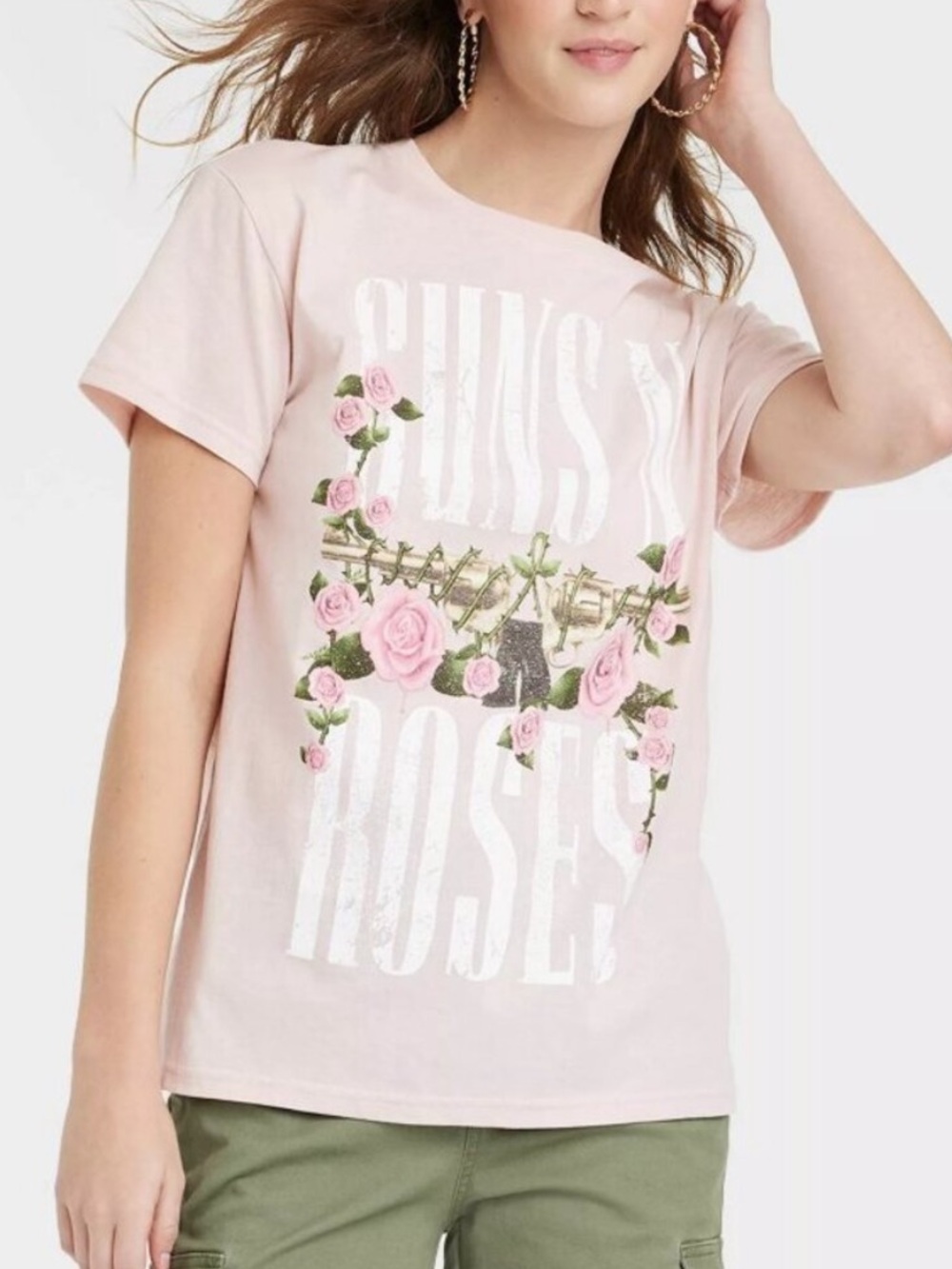 Pink 'Guns N' Roses' Graphic Tee